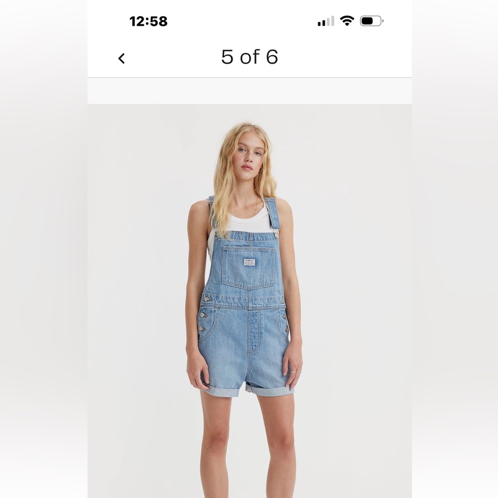 Levi's Light Blue Denim Women's Overalls